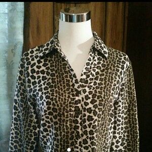Leopard Print Blouse  (S)
